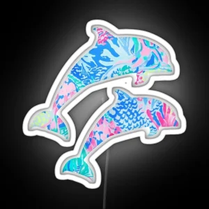 Lilly Pulitzer Dolphin Led RGB Neon Sign