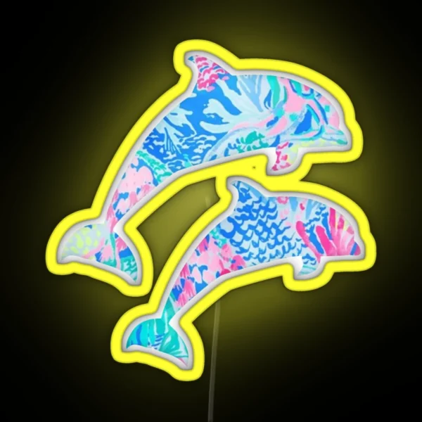 Lilly Pulitzer Dolphin Led RGB Neon Sign