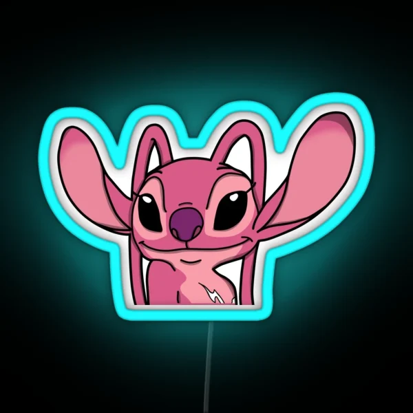 Lilo And Stitch Angel Peeker RGB Neon Sign