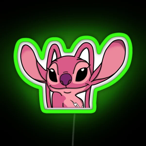 Lilo And Stitch Angel Peeker RGB Neon Sign