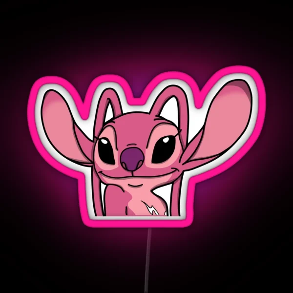 Lilo And Stitch Angel Peeker RGB Neon Sign