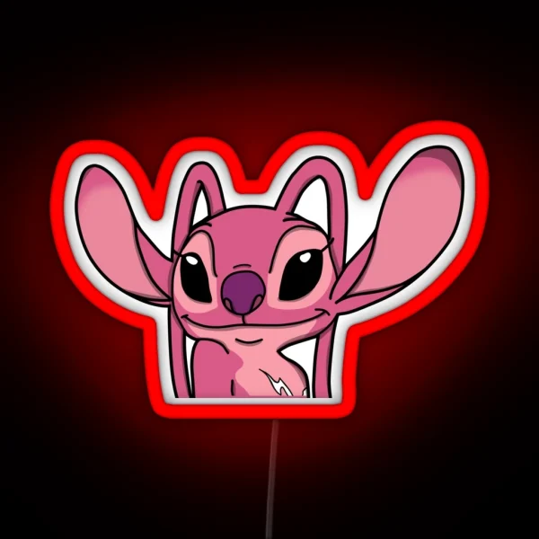 Lilo And Stitch Angel Peeker RGB Neon Sign