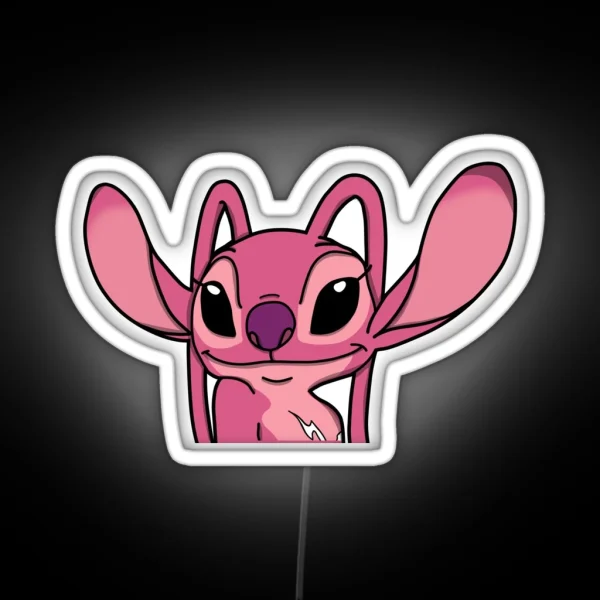 Lilo And Stitch Angel Peeker RGB Neon Sign