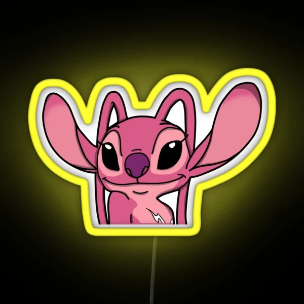 Lilo And Stitch Angel Peeker RGB Neon Sign