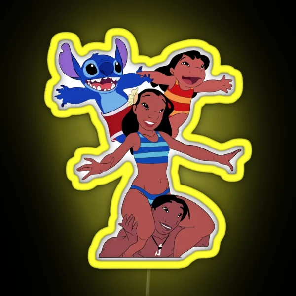 Lilo And Stitch RGB Neon Sign
