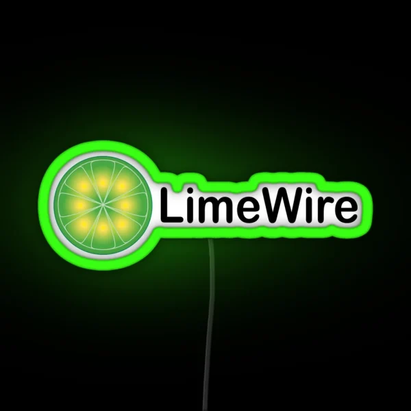 Limewire Led Retro Kazaa Napster Startups 90s RGB Neon Sign