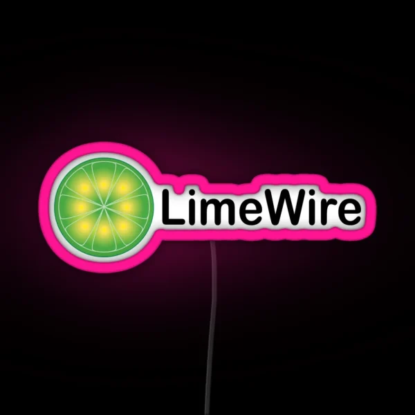 Limewire Led Retro Kazaa Napster Startups 90s RGB Neon Sign