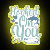 Customizable Romantic RGB Neon Sign with 'Hooked On You' Design