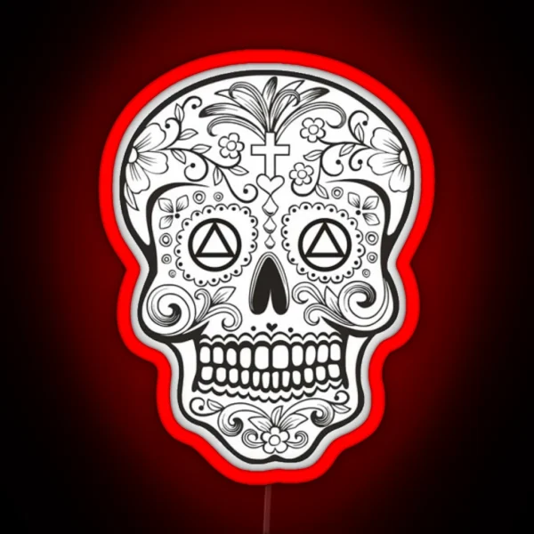 LIMITED TIME DESIGN Sober Sugar Skull RGB Neon Sign