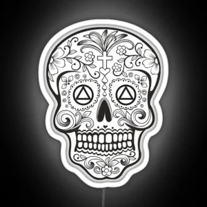 LIMITED TIME DESIGN Sober Sugar Skull RGB Neon Sign