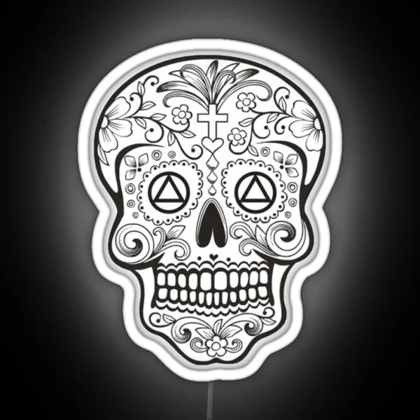 LIMITED TIME DESIGN Sober Sugar Skull RGB Neon Sign