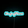 Eye-catching 40-hour RGB color changing neon sign for home decor.