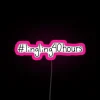 Vibrant RGB LED neon art display with customizable color options