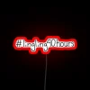 Vintage 40 hours work week warning neon LED sign decoration.