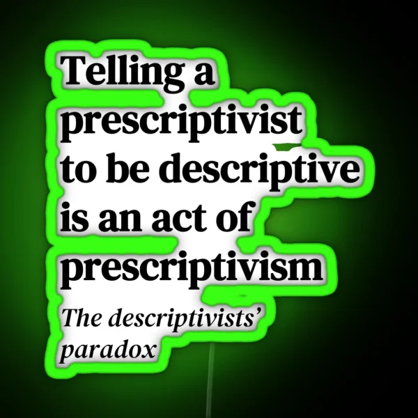 Linguistics Humor RGB Neon Sign