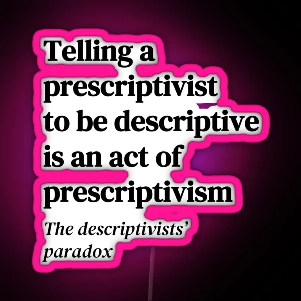 Linguistics Humor RGB Neon Sign