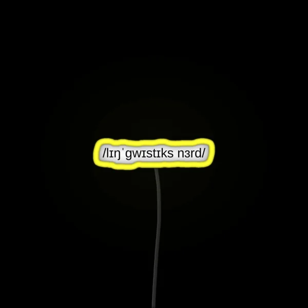 Linguistics Nerd RGB Neon Sign