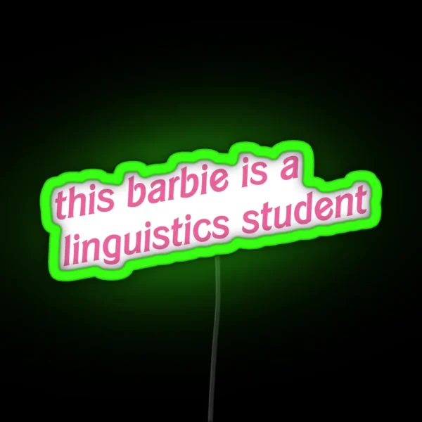Linguistics Student RGB Neon Sign
