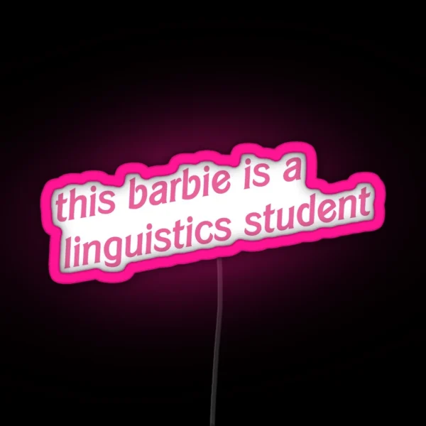 Linguistics Student RGB Neon Sign