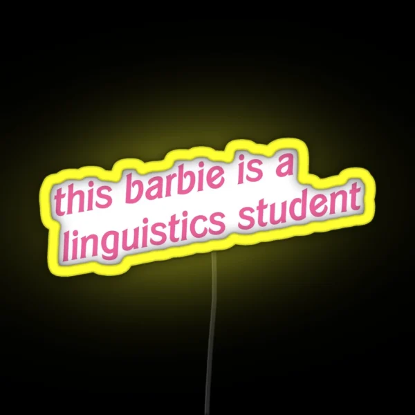 Linguistics Student RGB Neon Sign