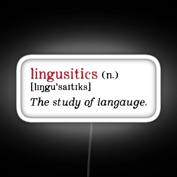 Linguistics Typos RGB Neon Sign