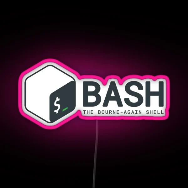 Linux Bash RGB Neon Sign