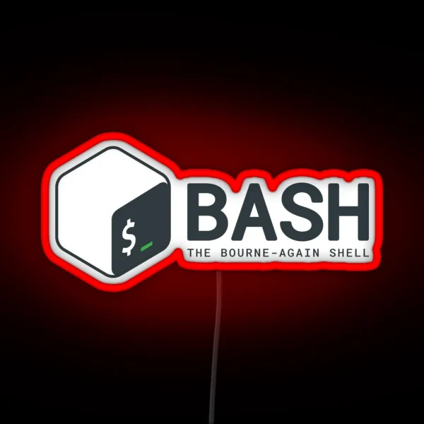 Linux Bash RGB Neon Sign