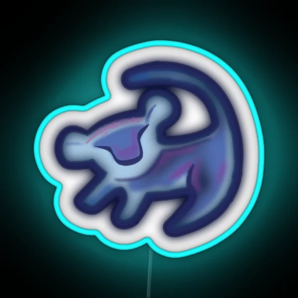 LION DRAW RGB Neon Sign