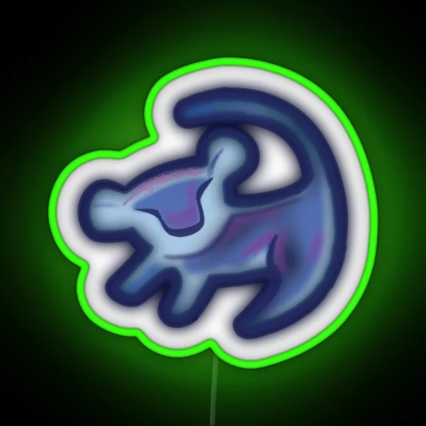 LION DRAW RGB Neon Sign