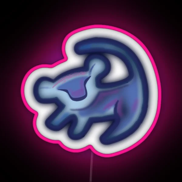 LION DRAW RGB Neon Sign