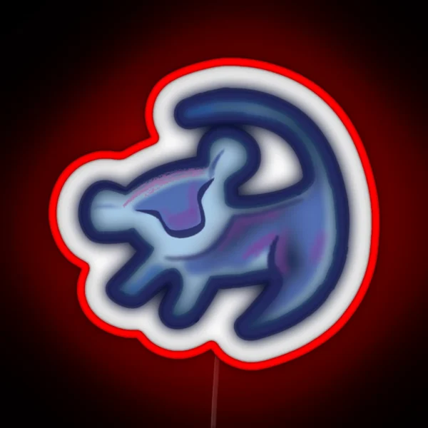 LION DRAW RGB Neon Sign