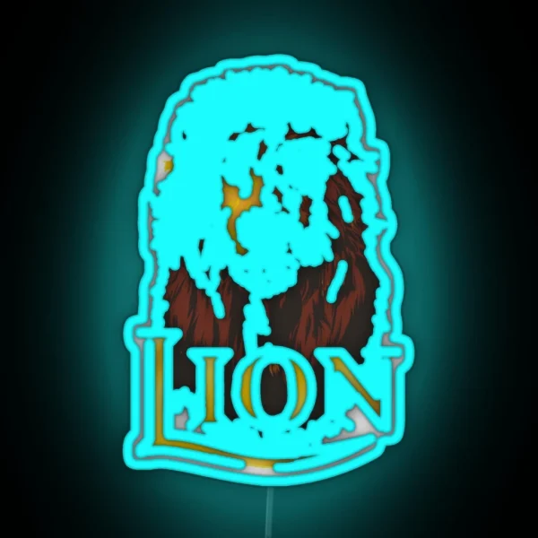 Lion Lager Logo RGB Neon Sign