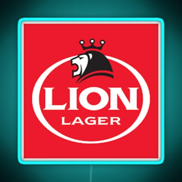 Lion Lager Logo RGB Neon Sign