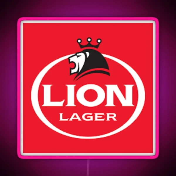 Lion Lager Logo RGB Neon Sign