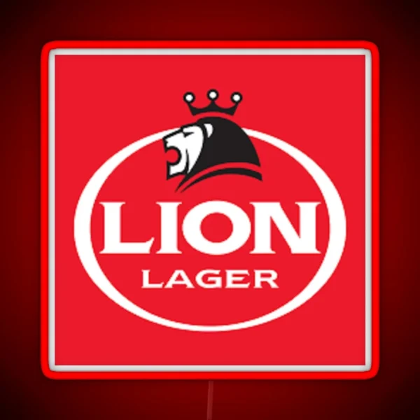 Lion Lager Logo RGB Neon Sign