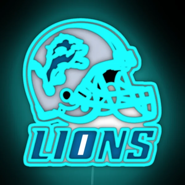 Lions Football RGB Neon Sign