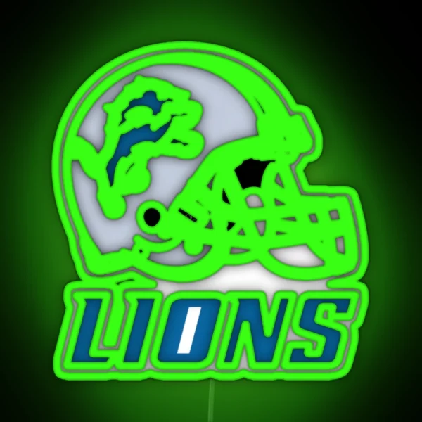 Lions Football RGB Neon Sign