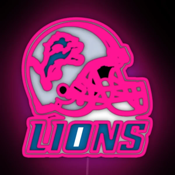 Lions Football RGB Neon Sign