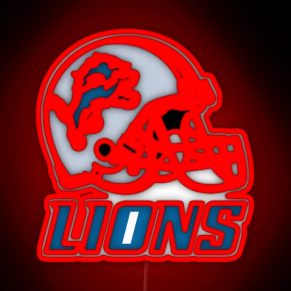 Lions Football RGB Neon Sign