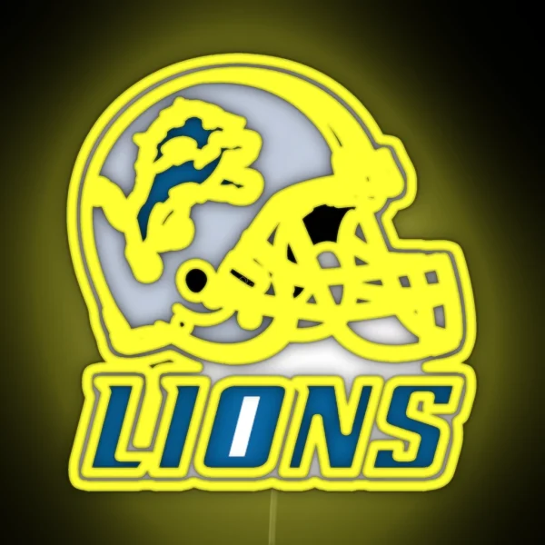 Lions Football RGB Neon Sign