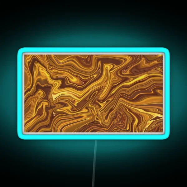 Liquid Marble Deep Gold RGB Neon Sign