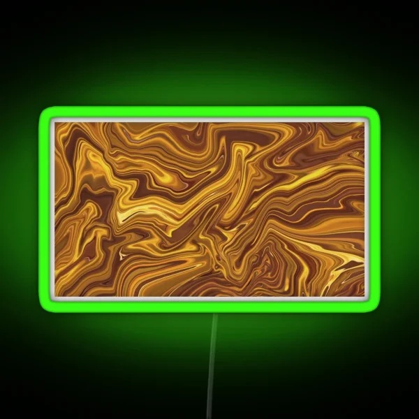 Liquid Marble Deep Gold RGB Neon Sign