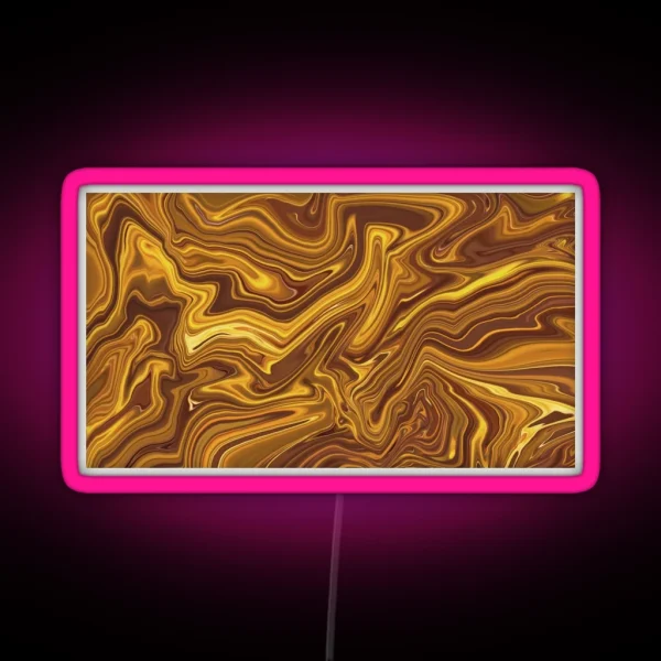 Liquid Marble Deep Gold RGB Neon Sign