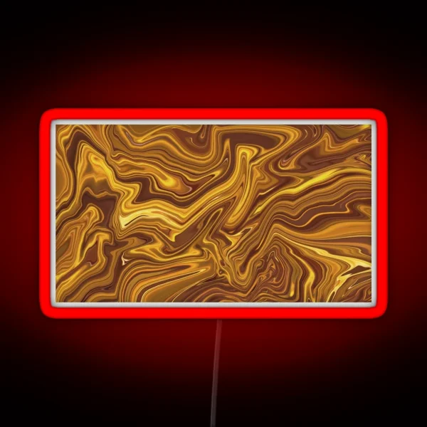 Liquid Marble Deep Gold RGB Neon Sign