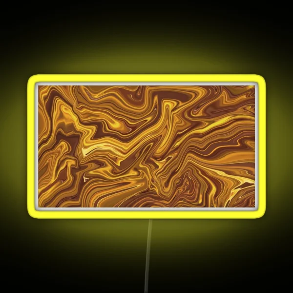 Liquid Marble Deep Gold RGB Neon Sign