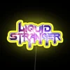 Vibrant Purple Galaxy LED Sign with Color-Changing Strangers Artwork Display