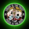 Vibrant Neon Sign Featuring Liquor and Poker Themes with RGB Lighting
