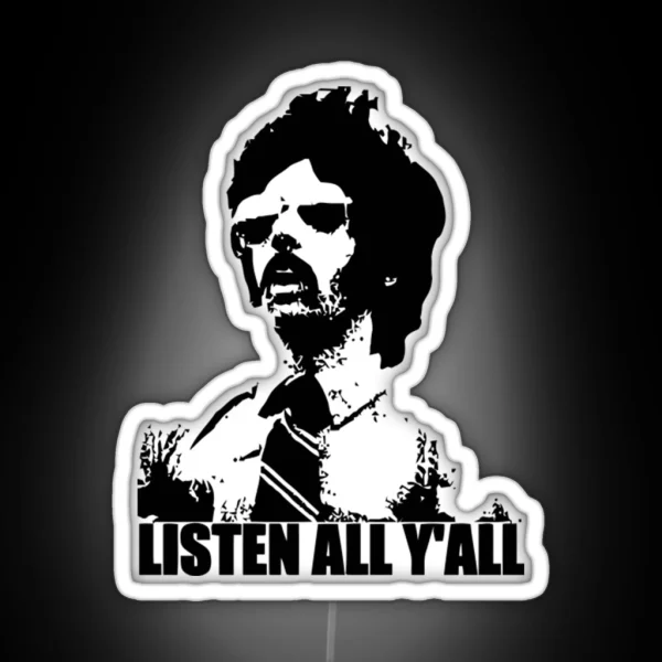 Listen All Yall Ledlisten RGB Neon Sign
