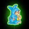 Vintage retro inspired Little Critter Mad LED RGB neon sign