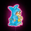 RGB LED Canvas Art Display with Color Changing Little Critter Design